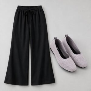 Womenβs Pants & Slip-On Shoes Combo